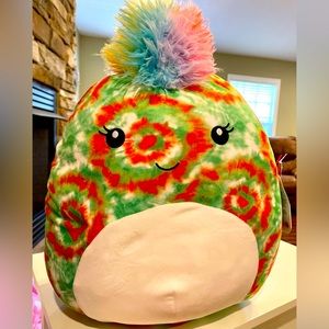 Squishmallows Winifred Chameleon Plush Toy Tie Dye 14 Inch 2021 Red Green NWT